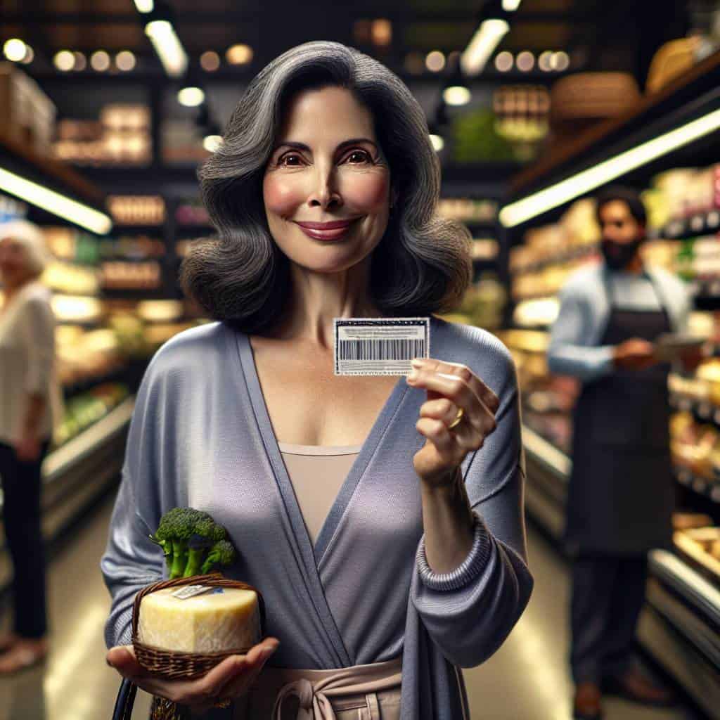 Frugal living strategies in upscale grocery shopping.