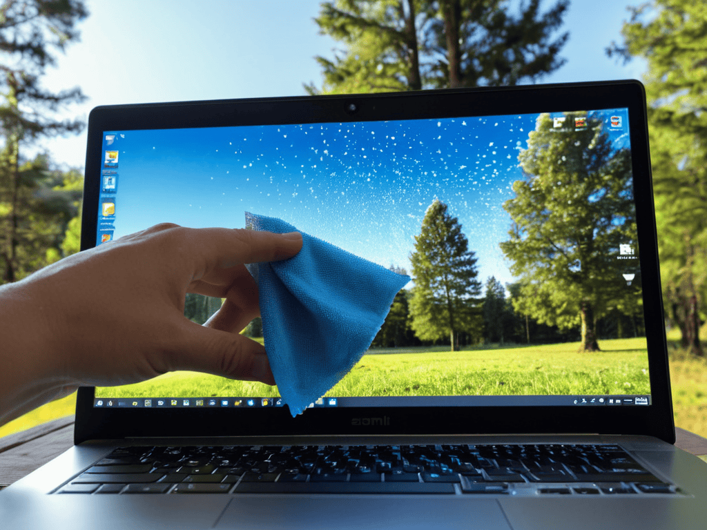 Pristine laptop display tips