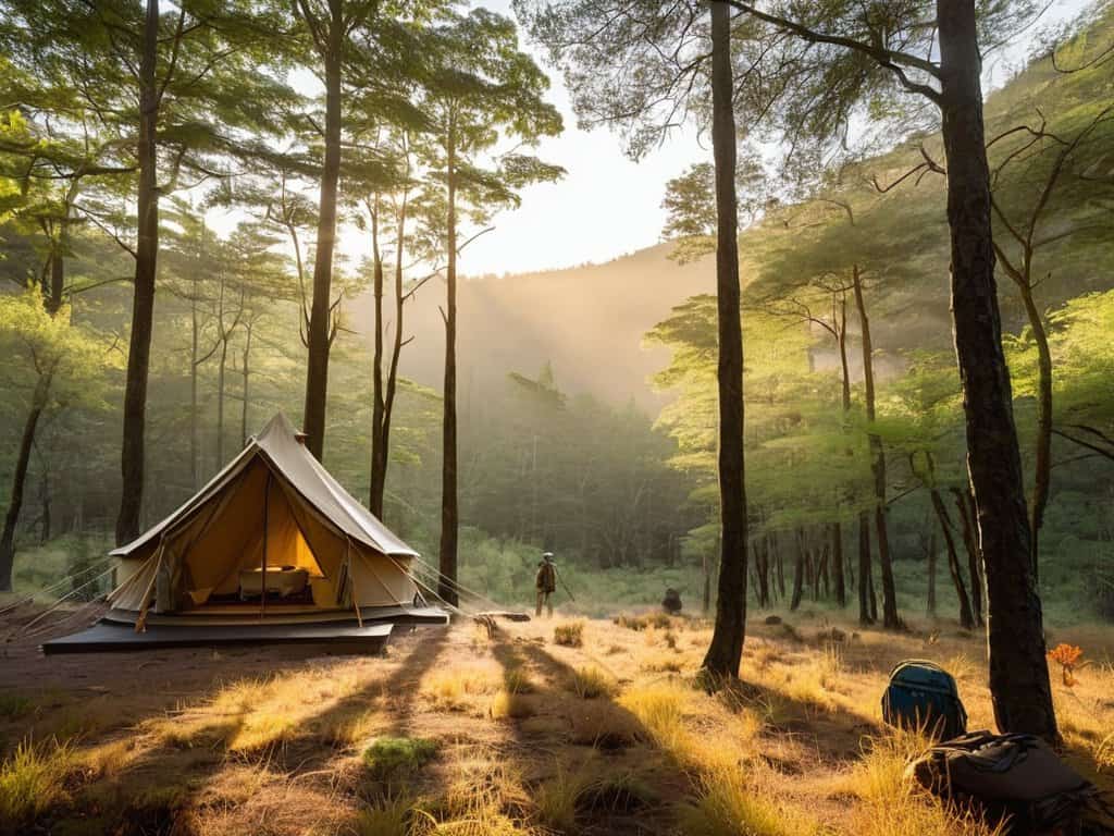 Glamping vs Traditional Camping outdoors